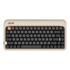 Lofree 1970s mechanical keyboard in Milk Shake, top view #color_milk-shake