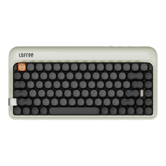 Lofree 1970s mechanical keyboard in Olive, top view #color_olive