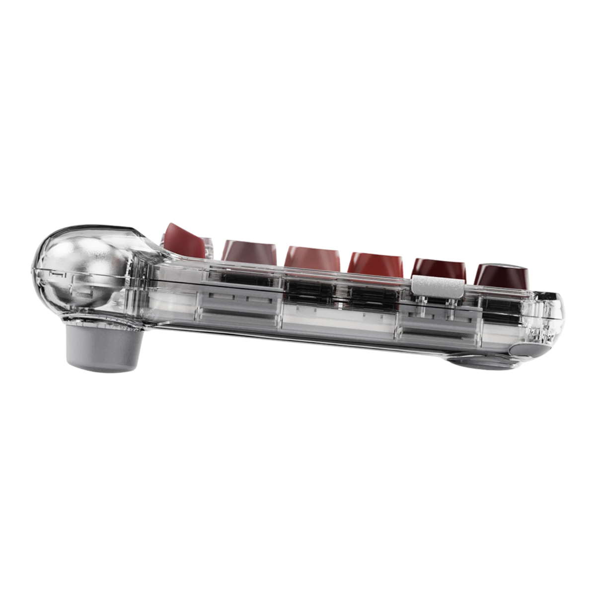 Lofree Lipstick silver mechanical keyboard side profile #color_silver