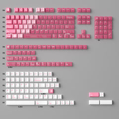 Mintcaps PBT and translucent PC keycap set in pink.#color_pink
