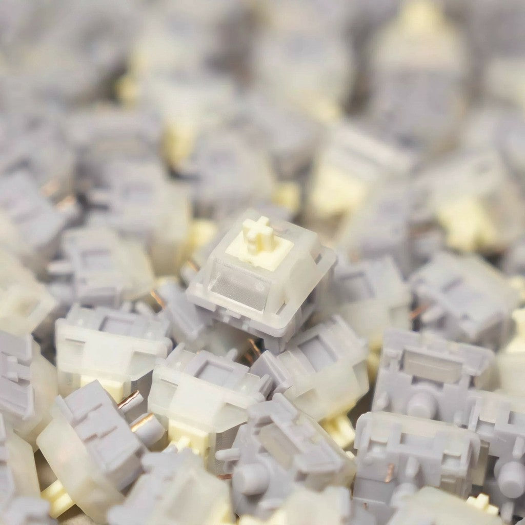 OZO Keyboards SU LAB Moonlight silent tactile mechanical keyboard switches with grey housing and cream stems