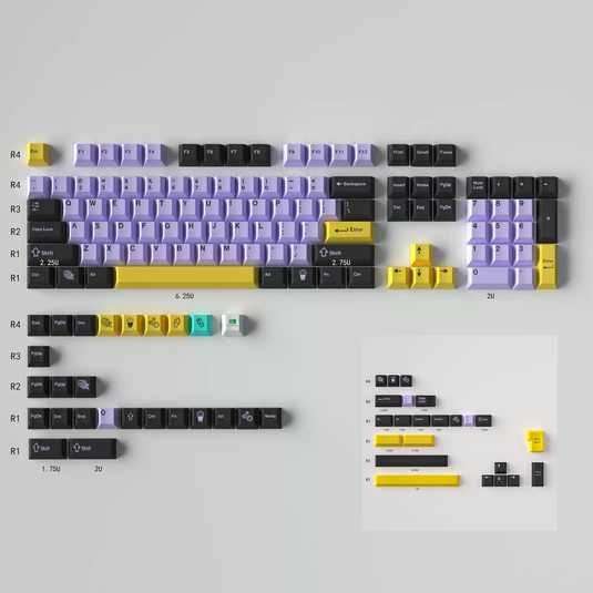 TARO - 130-Key Doubleshot PBT ANSI/ISO Keycap Set