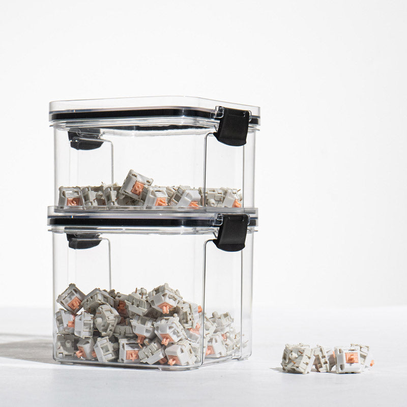 Caja apilable para guardar interruptores (plástico transparente)