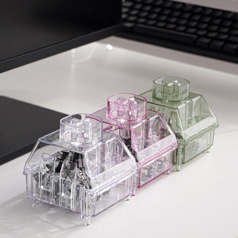 Contenedor de almacenamiento apilable para interruptores de teclado mecánico