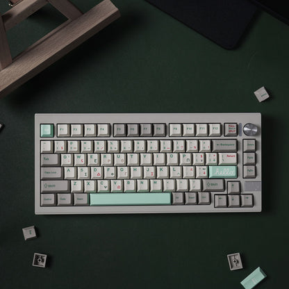 Vintage Green Greek – 147-Key PBT Cherry Profile ANSI Keycap Set