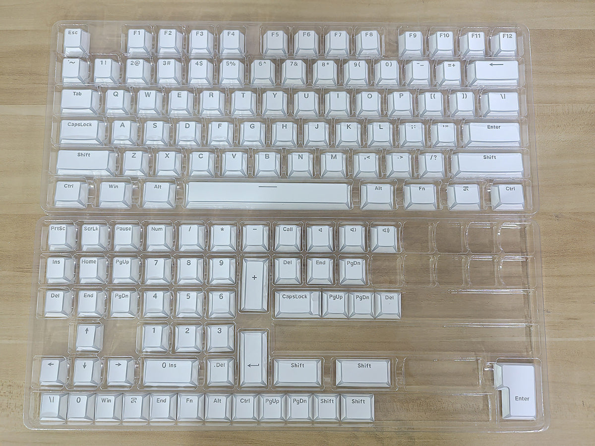 White Refraction - PBT - ANSI/ISO Keycap Set - Cherry Profile