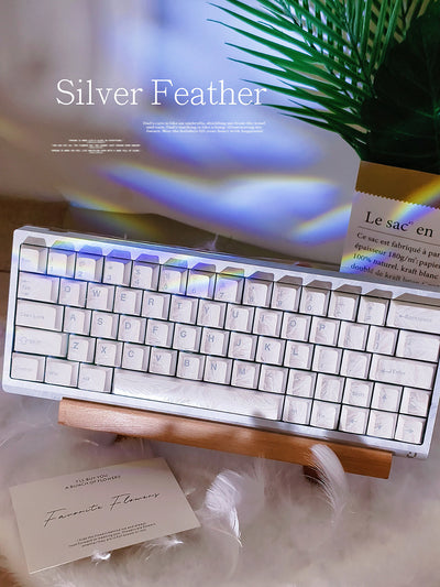 Silver Feather - PBT - ANSI Keycap Set - Cherry Profile