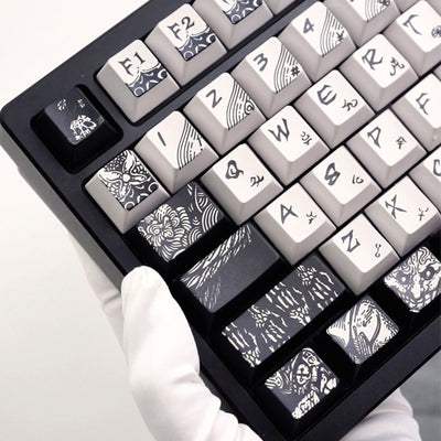 Fallen Ange Windcap PBT Dye-Sublimated - ANSI Keycap Set - Cherry Profile