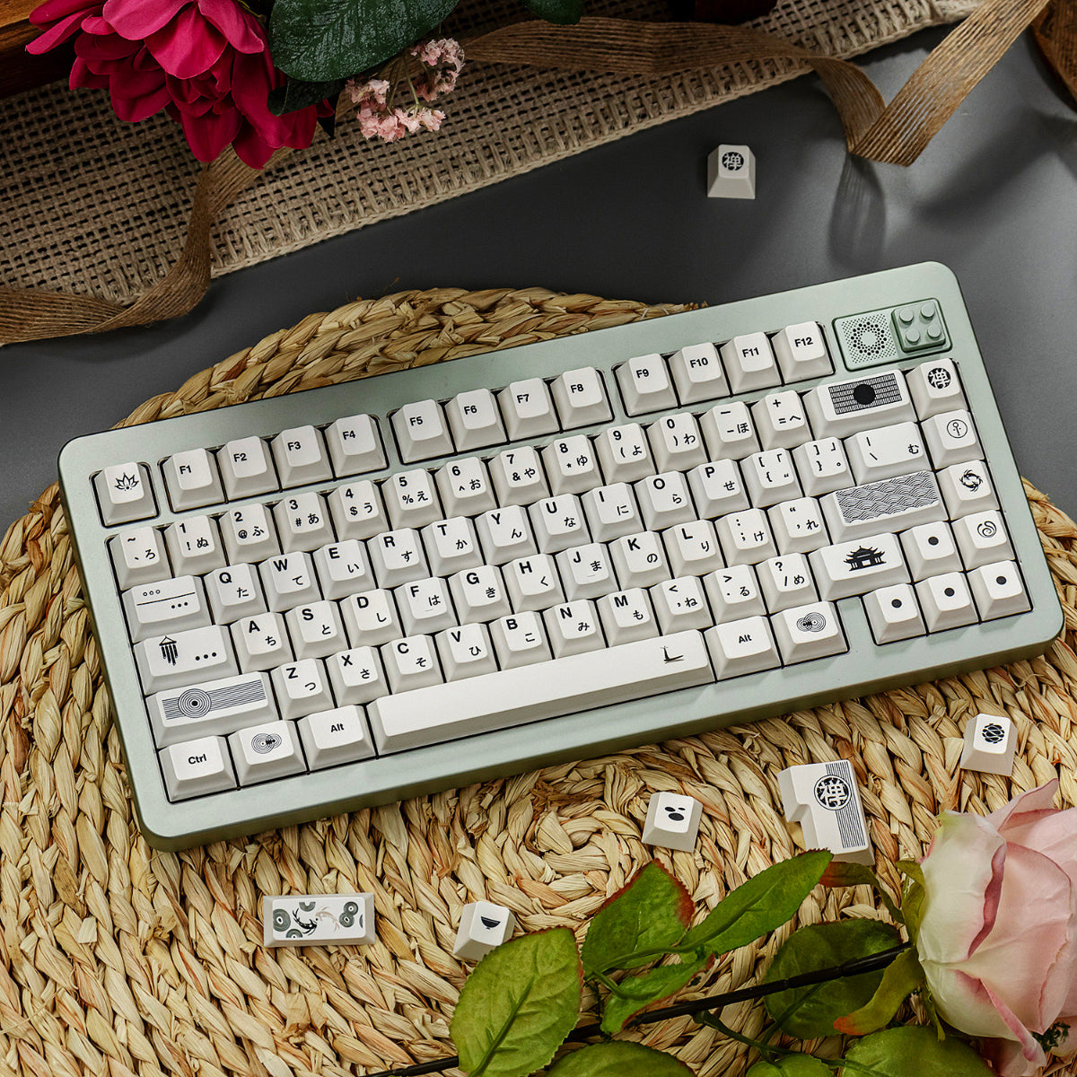 Irregular Zen White - PBT - ISO/ANSI Keycap Set - Cherry Profile