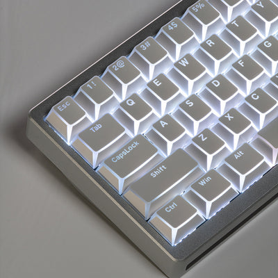 White Refraction - PBT - ANSI/ISO Keycap Set - Cherry Profile
