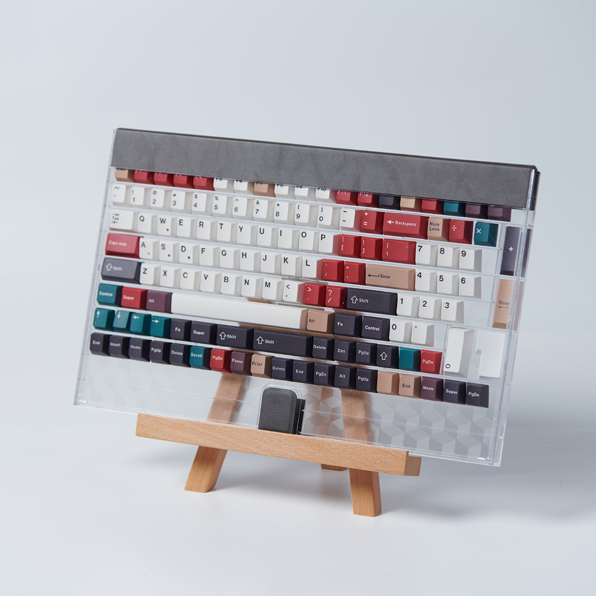 Caja de almacenamiento de teclas para teclado mecánico transparente