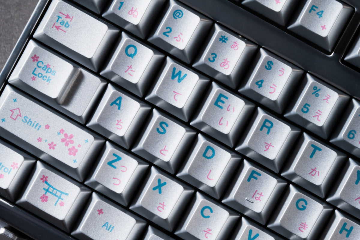 Spring Scenery Black/Silver - ISO/ANSI Keycap Set - Cherry Profile