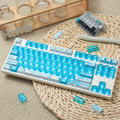 Blueberry Jam- PBT & PC  - ANSI Keycap Set - Cherry Profile