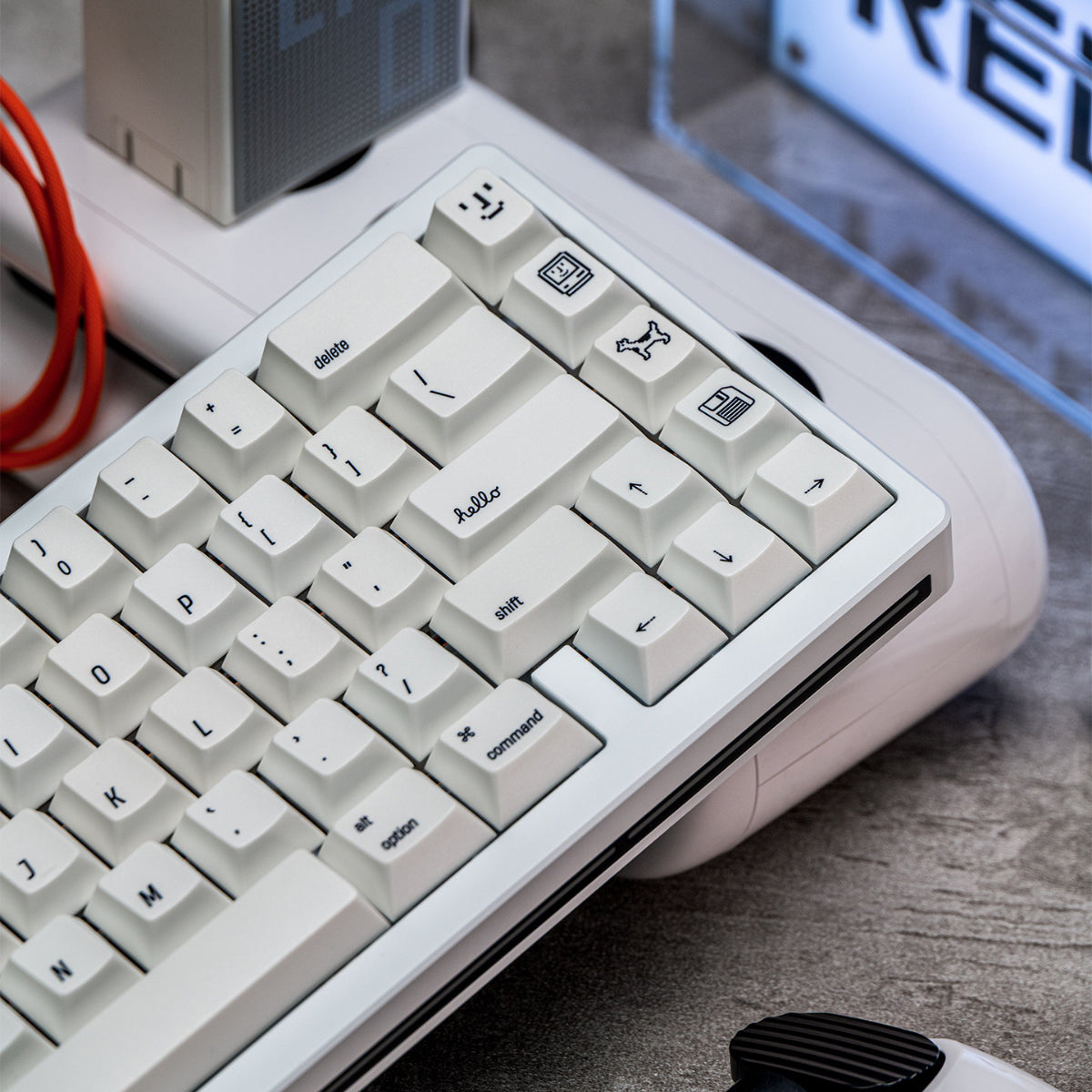 White Apple Style - PBT - ANSI Keycap Set - Cherry Profile