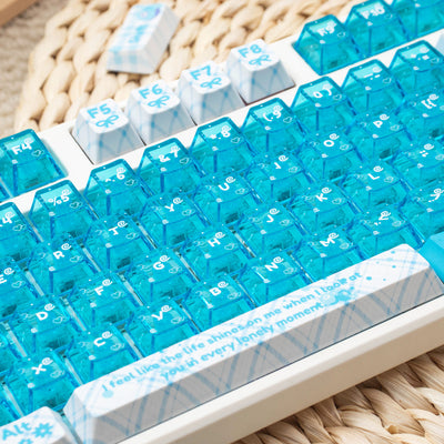 Blueberry Jam- PBT & PC  - ANSI Keycap Set - Cherry Profile