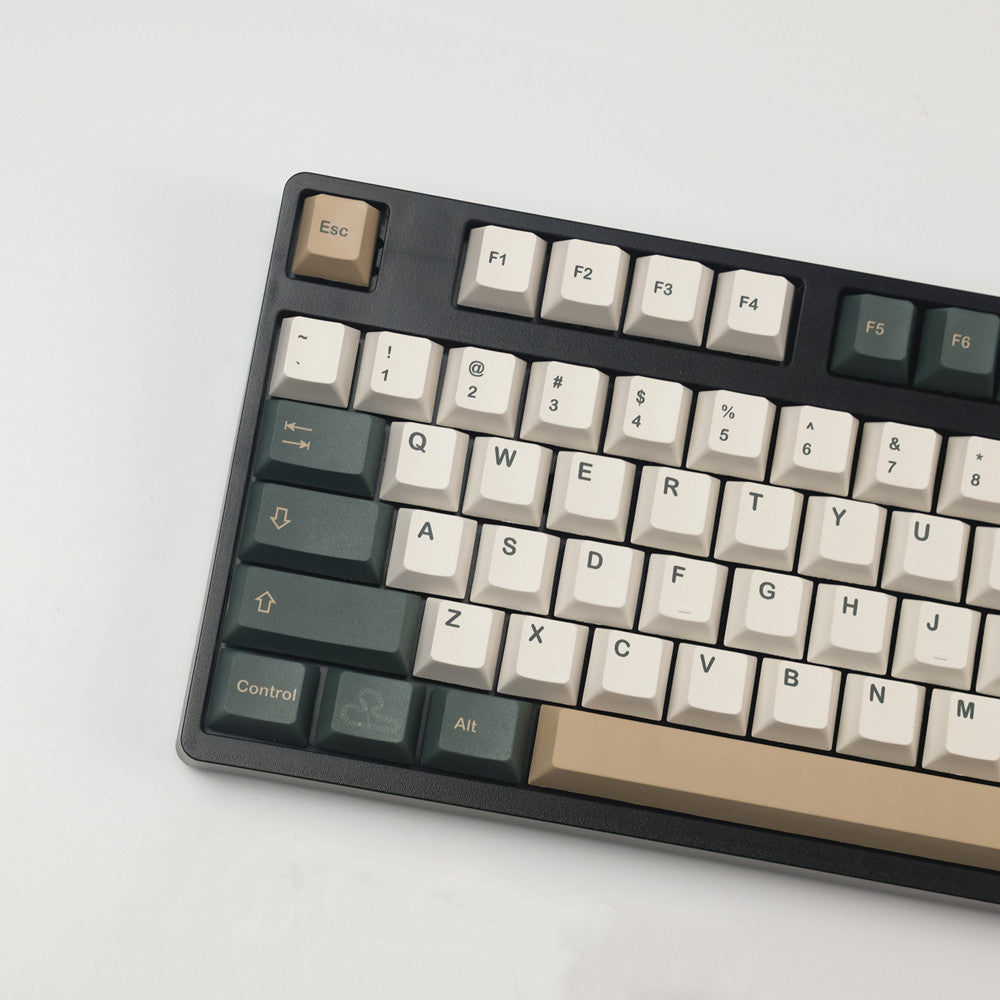 Juego de teclas ANSI/ISO de 143 teclas con perfil de cereza, color verde británico