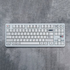 White Dieters Instrument Panel - PBT - ISO/ANSI Keycap Set - Cherry Profile