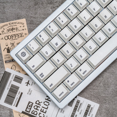 White Apple Style - PBT - ANSI Keycap Set - Cherry Profile