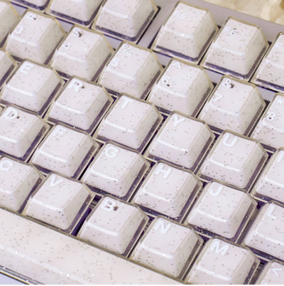 Glitter Jade Transparent - ISO/ANSI Keycap Set - Cherry Profile
