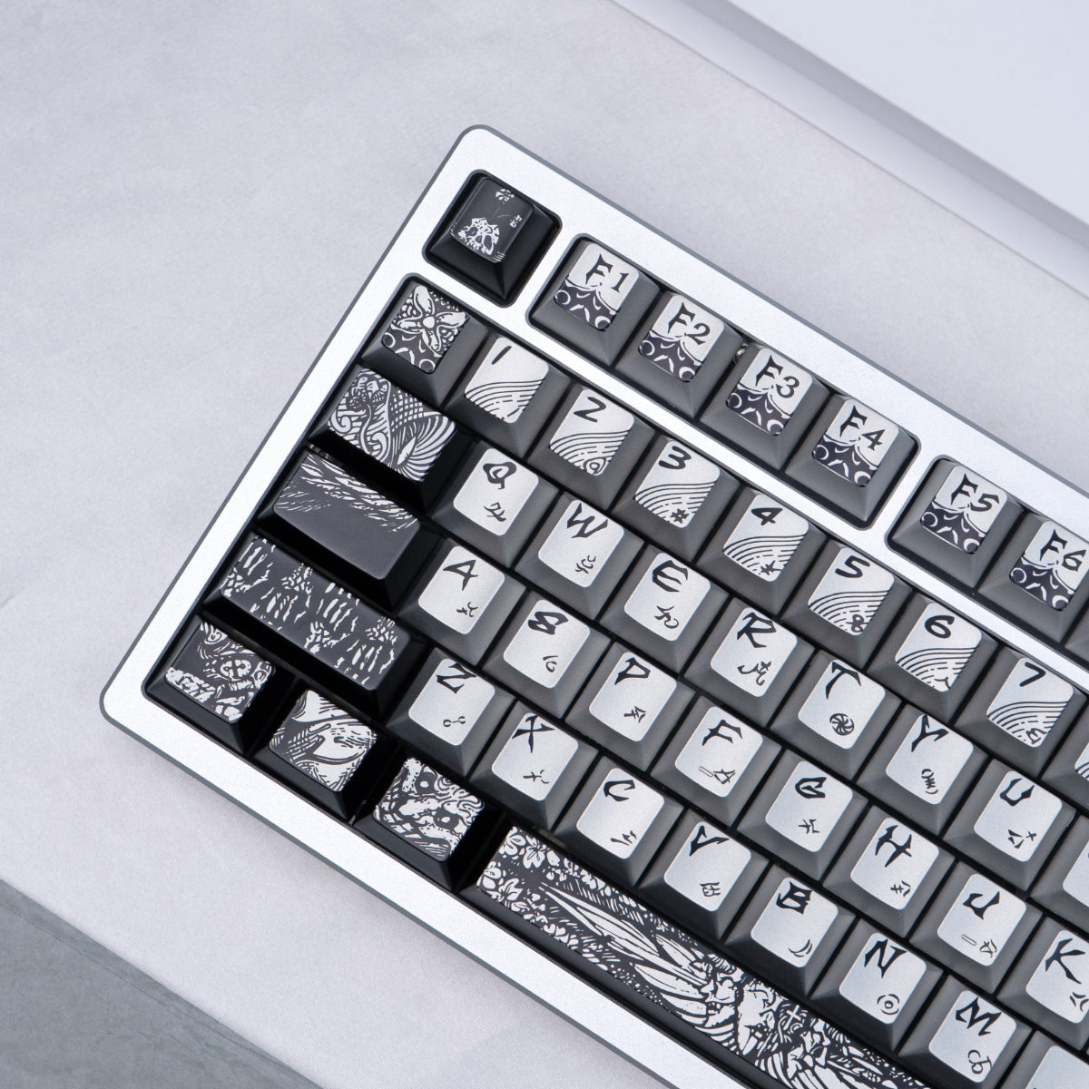 Fallen Ange Windcap PBT Dye-Sublimated - ANSI Keycap Set - Cherry Profile