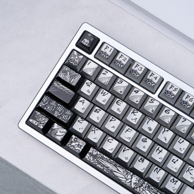Fallen Ange Windcap PBT Dye-Sublimated - ANSI Keycap Set - Cherry Profile