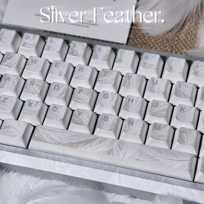 Silver Feather - PBT - ANSI Keycap Set - Cherry Profile