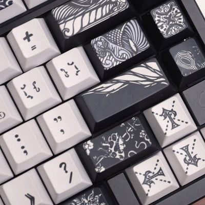 Fallen Ange Windcap PBT Dye-Sublimated - ANSI Keycap Set - Cherry Profile