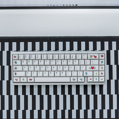 White Graffiti - PBT - ANSI Keycap Set - Cherry Profile