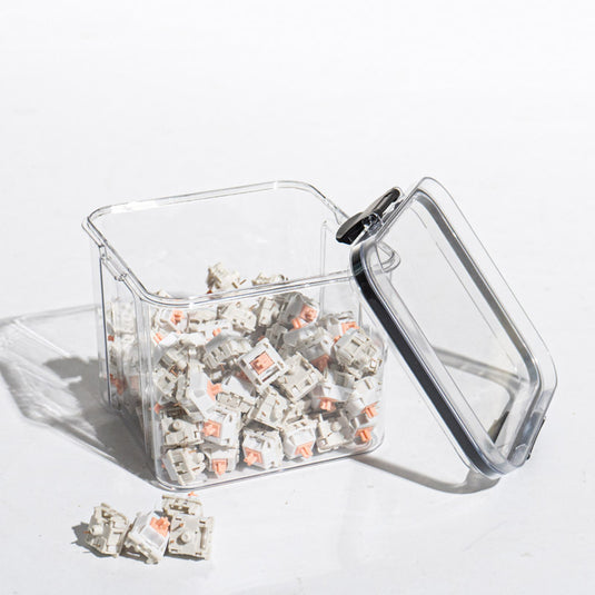 Stackable Mechanical Keyboard Switch Storage Box - Cherry DSA SA Transparent Plastic