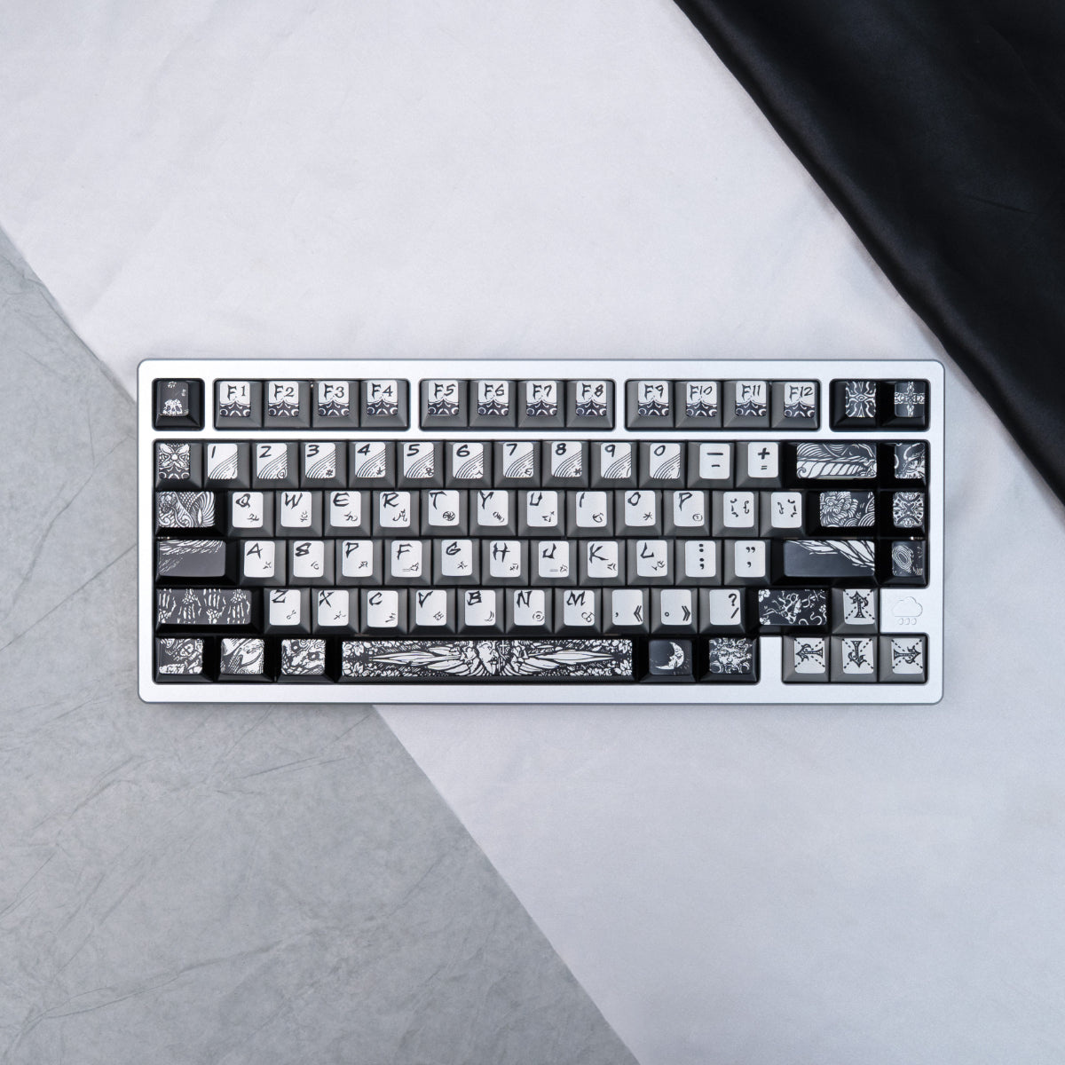 Fallen Ange Windcap PBT Dye-Sublimated - ANSI Keycap Set - Cherry Profile