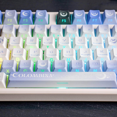 Moon Maiden Side‑Lit - PBT - ISO/ANSI Keycap Set - Cherry Profile