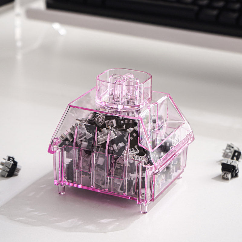 Contenedor de almacenamiento apilable para interruptores de teclado mecánico