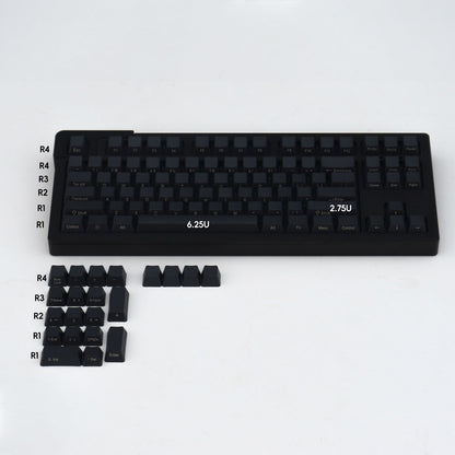 Black Carbon - Side Engraved ANSI 108 Cherry Keycap Set