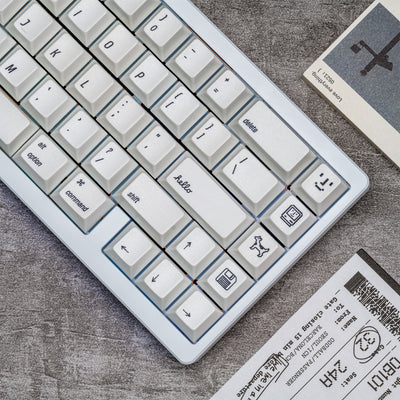 White Apple Style - PBT - ANSI Keycap Set - Cherry Profile