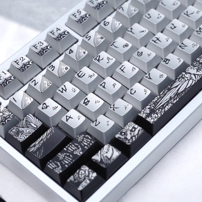 Fallen Ange Windcap PBT Dye-Sublimated - ANSI Keycap Set - Cherry Profile