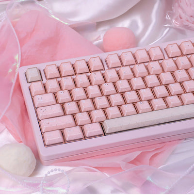 Glitter Jade Transparent - ISO/ANSI Keycap Set - Cherry Profile
