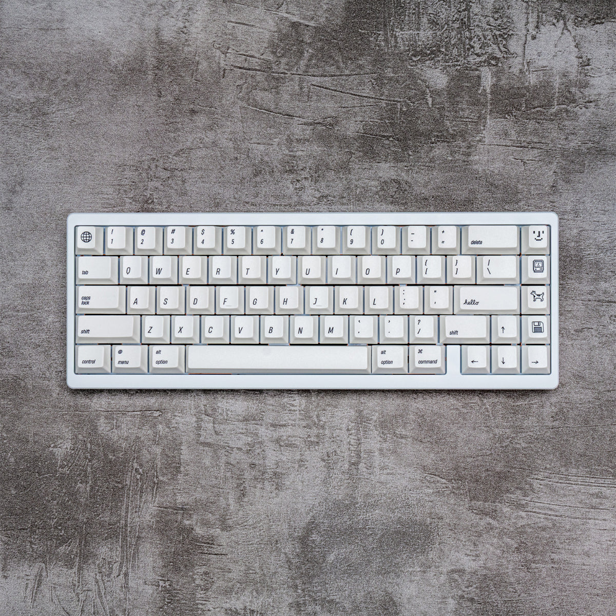 White Apple Style - PBT - ANSI Keycap Set - Cherry Profile