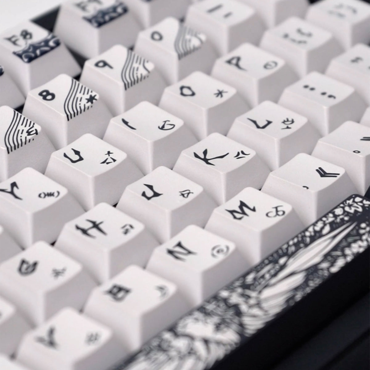 Fallen Ange Windcap PBT Dye-Sublimated - ANSI Keycap Set - Cherry Profile