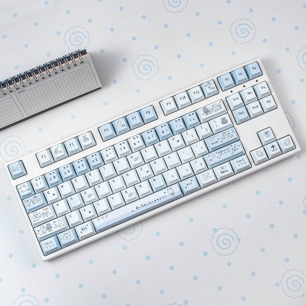 Aqua Diary - PBT - ISO/ANSI Keycap Set - Cherry Profile