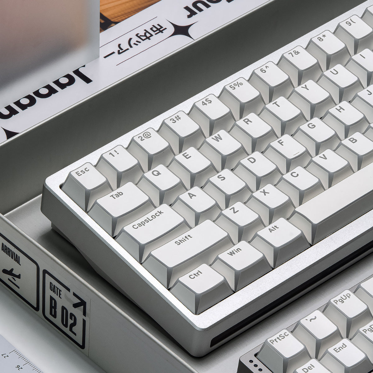 White Refraction - PBT - ANSI/ISO Keycap Set - Cherry Profile