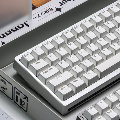 White Refraction - PBT - ANSI/ISO Keycap Set - Cherry Profile