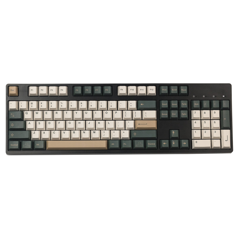 Juego de teclas ANSI/ISO de 143 teclas con perfil de cereza, color verde británico