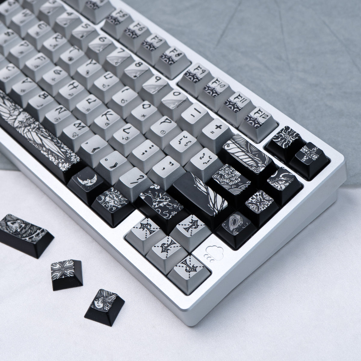 Fallen Ange Windcap PBT Dye-Sublimated - ANSI Keycap Set - Cherry Profile