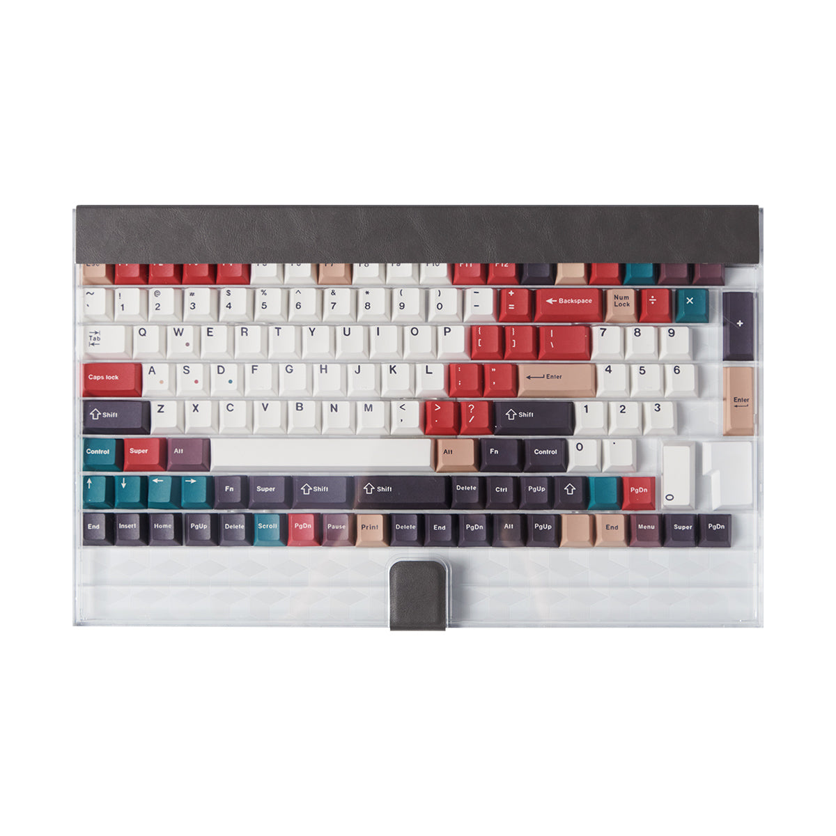 Caja de almacenamiento de teclas para teclado mecánico transparente