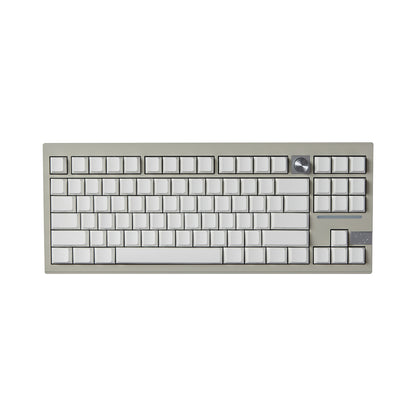 Weiß und Schwarz – 131-Tasten-ISO/ANSI-PBT-Tastenkappensatz mit seitlicher Gravur