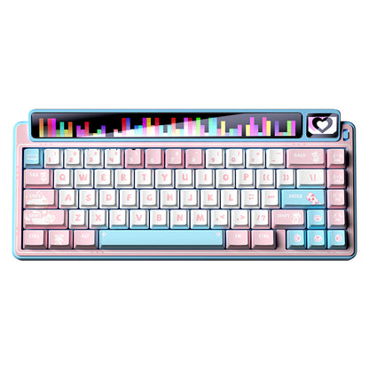 Teclado mecánico trimodo LEOBOG AMG65 con pantallas duales 