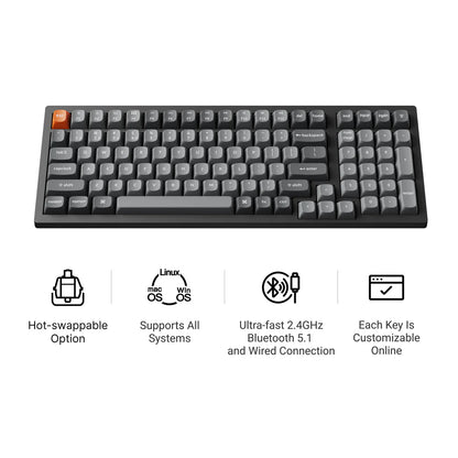 Keychron - K4 Max QMK Kabellose mechanische Tastatur