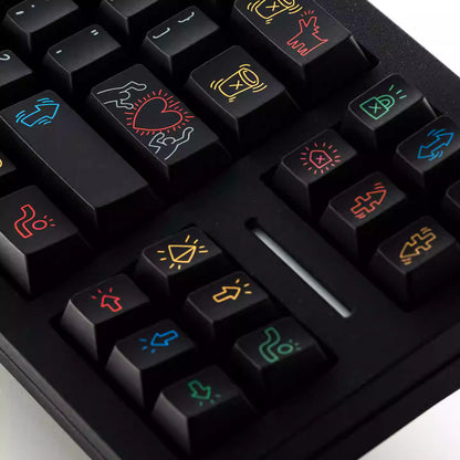 FBB - Graffiti Series Dark & White Original Keycap Set