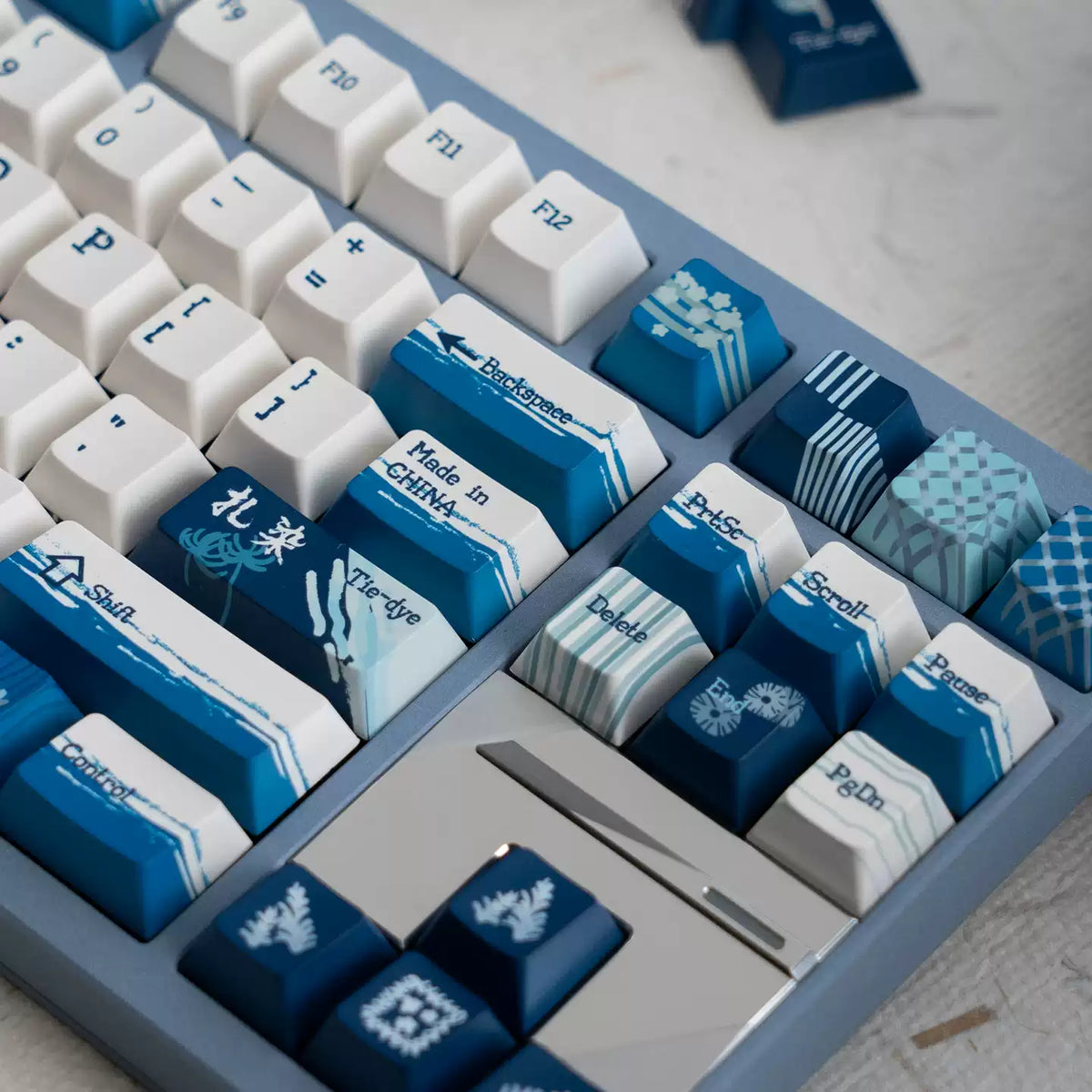 FBB – Tastenkappenset „Chinese Style Tie-Dye“ aus PBT für ANSI/ISO
