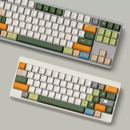 FBB - T52 Green Designer Minimalist PBT ANSI/ISO Keycap Set
